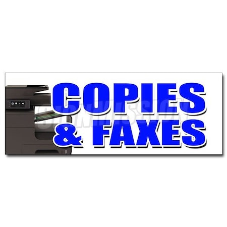 Signmission COPIES & FAXES DECAL sticker office supplies po box copy fax ups usps, D-12 Copies & Faxes D-12 Copies & Faxes